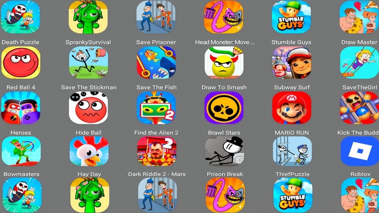 Roblox,Sprunki survival,Barwal Star,Save The House,Save Prisner,Sonic Dash,Scary Little Prankster