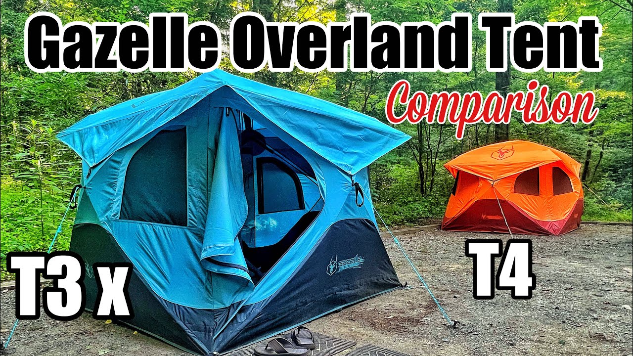 Quick comparison of the Gazelle T3X Overland and T4 Overland tents