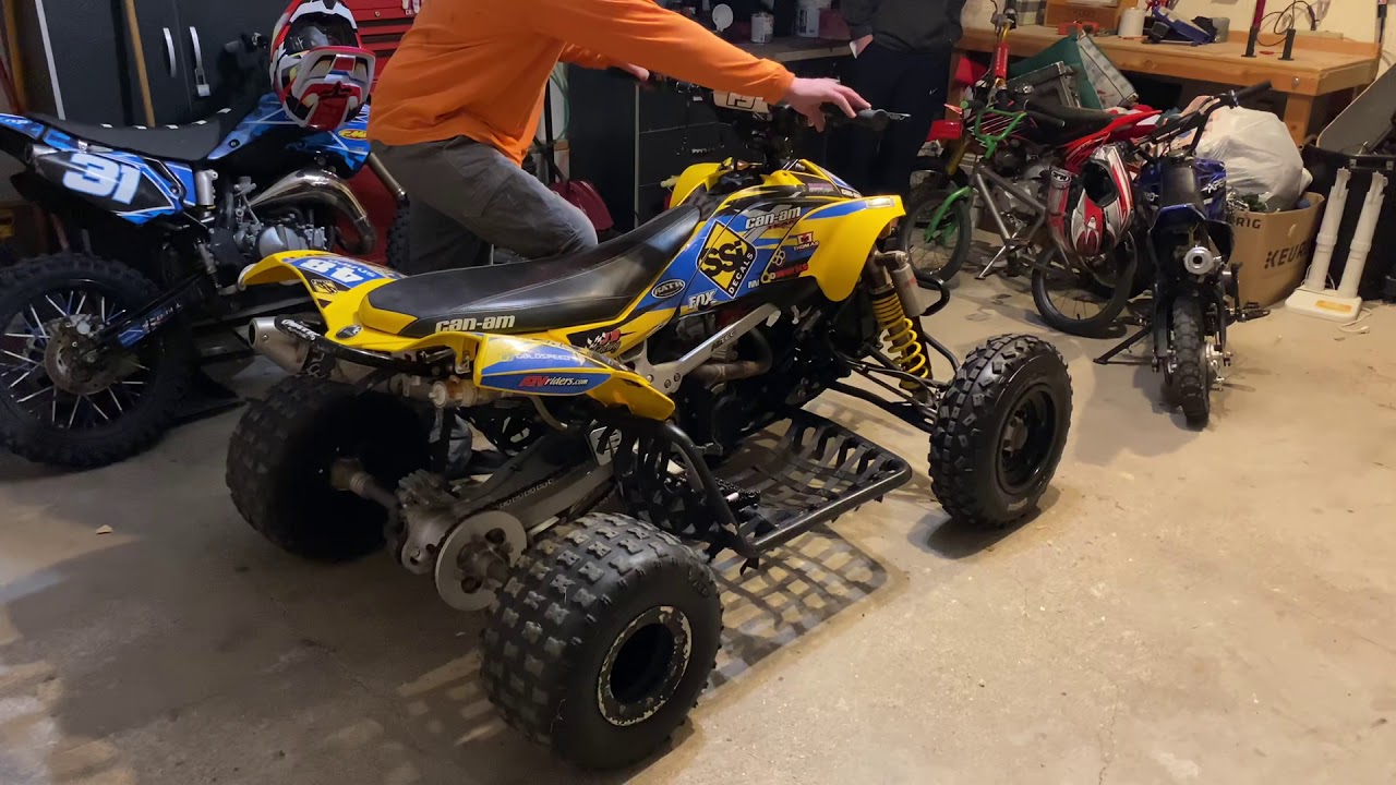 Built Can-Am DS 450 Spits Flames And Hits Rev Limiter
