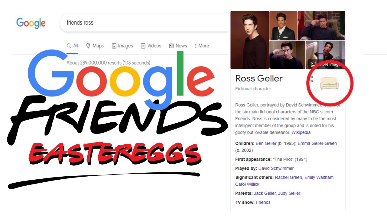 Googles hidden F.R.I.E.N.D.S Eastereggs