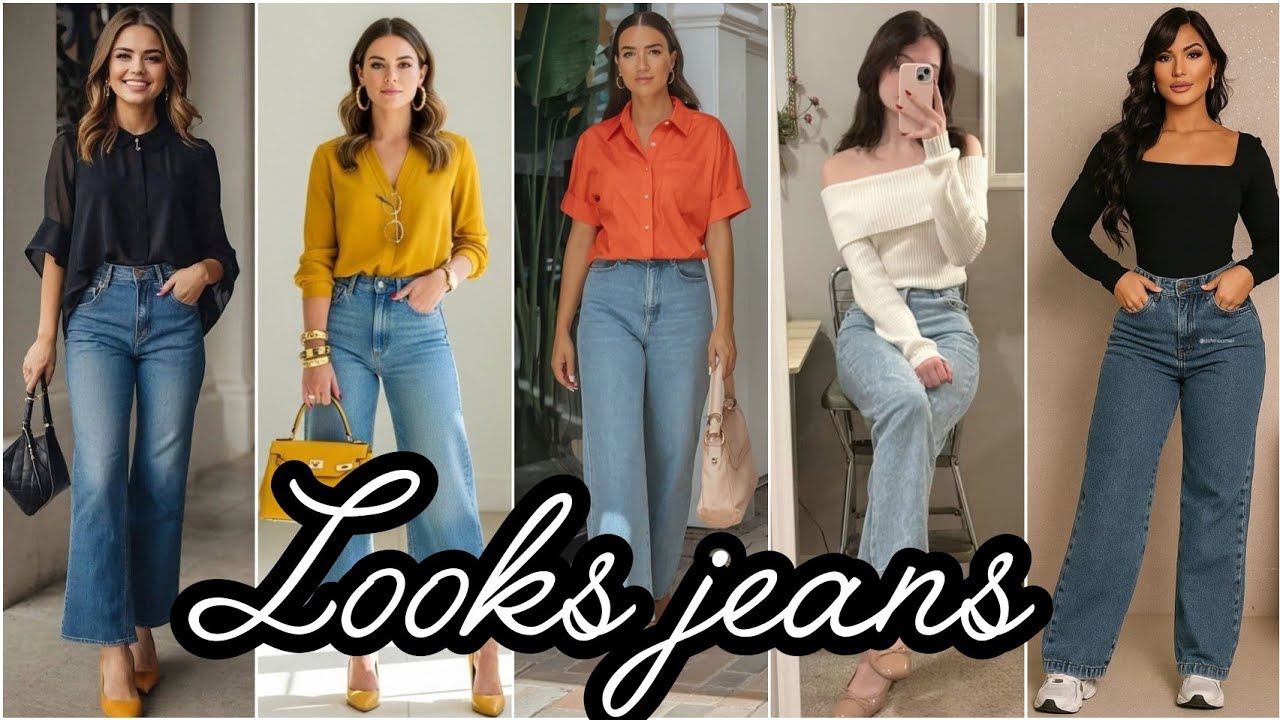 JEANS EN DIFERENTES ESTILOS DE MODA EN ESTÉ 2026 OUTFITS JEANS 👖