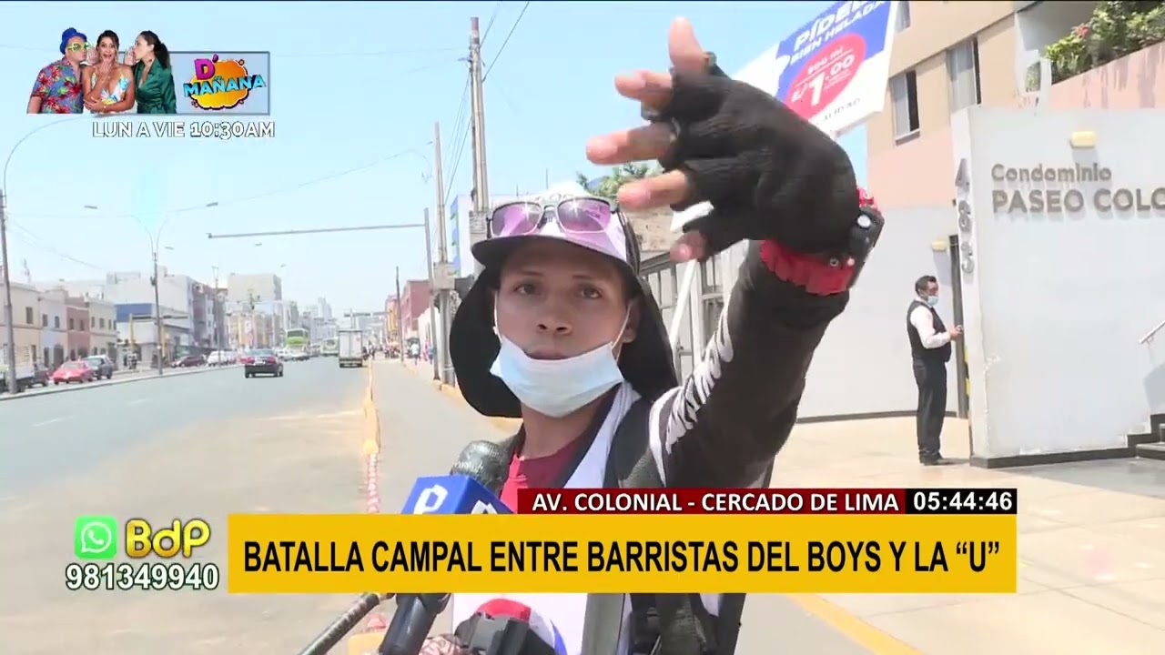 Lluvia de piedras y palos: descomunal gresca entre barristas de la U y Sport Boys