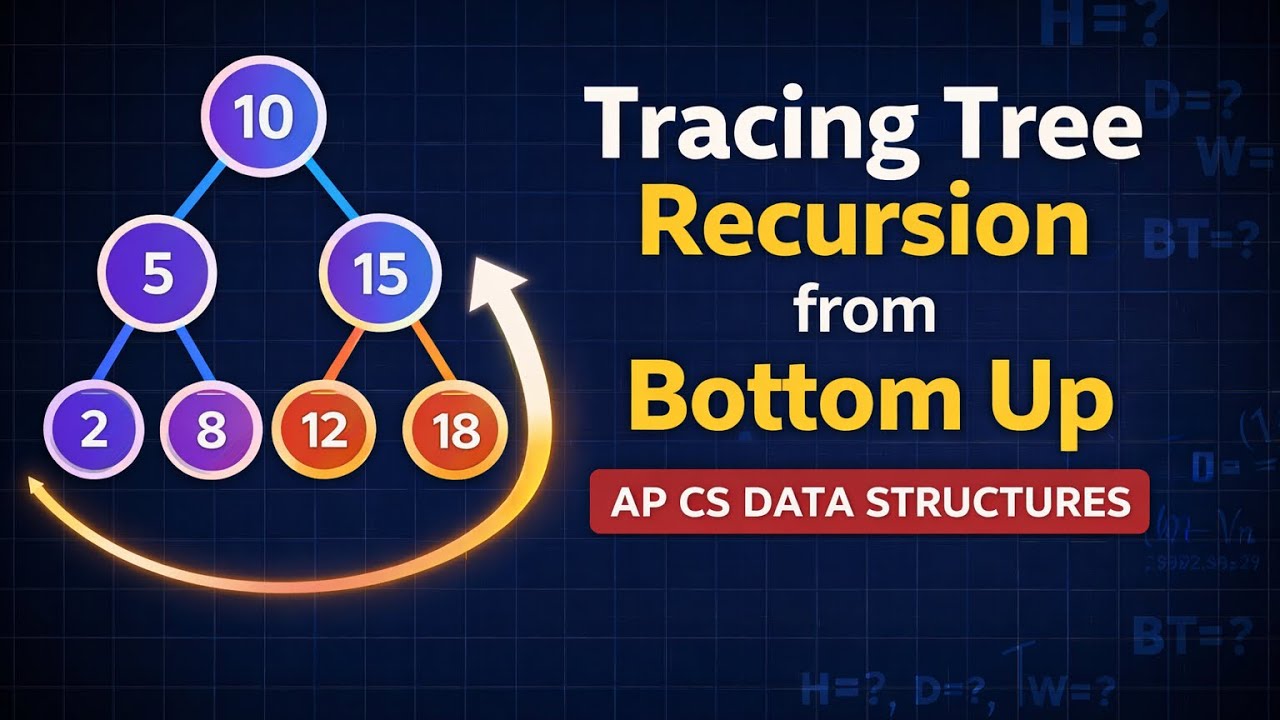 Tracing Tree Recursion from Bottom Up