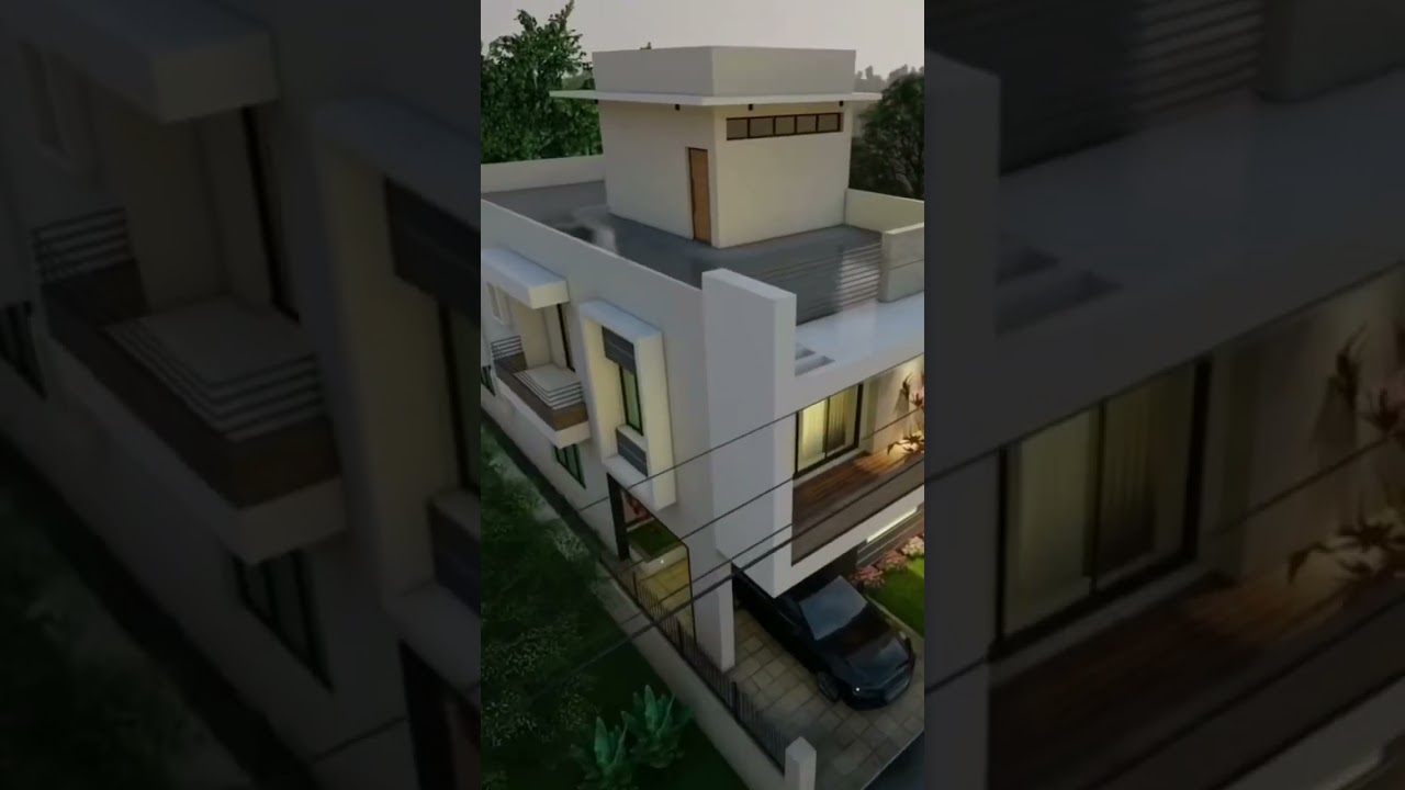 25X45 House Elevation 3D #shorts