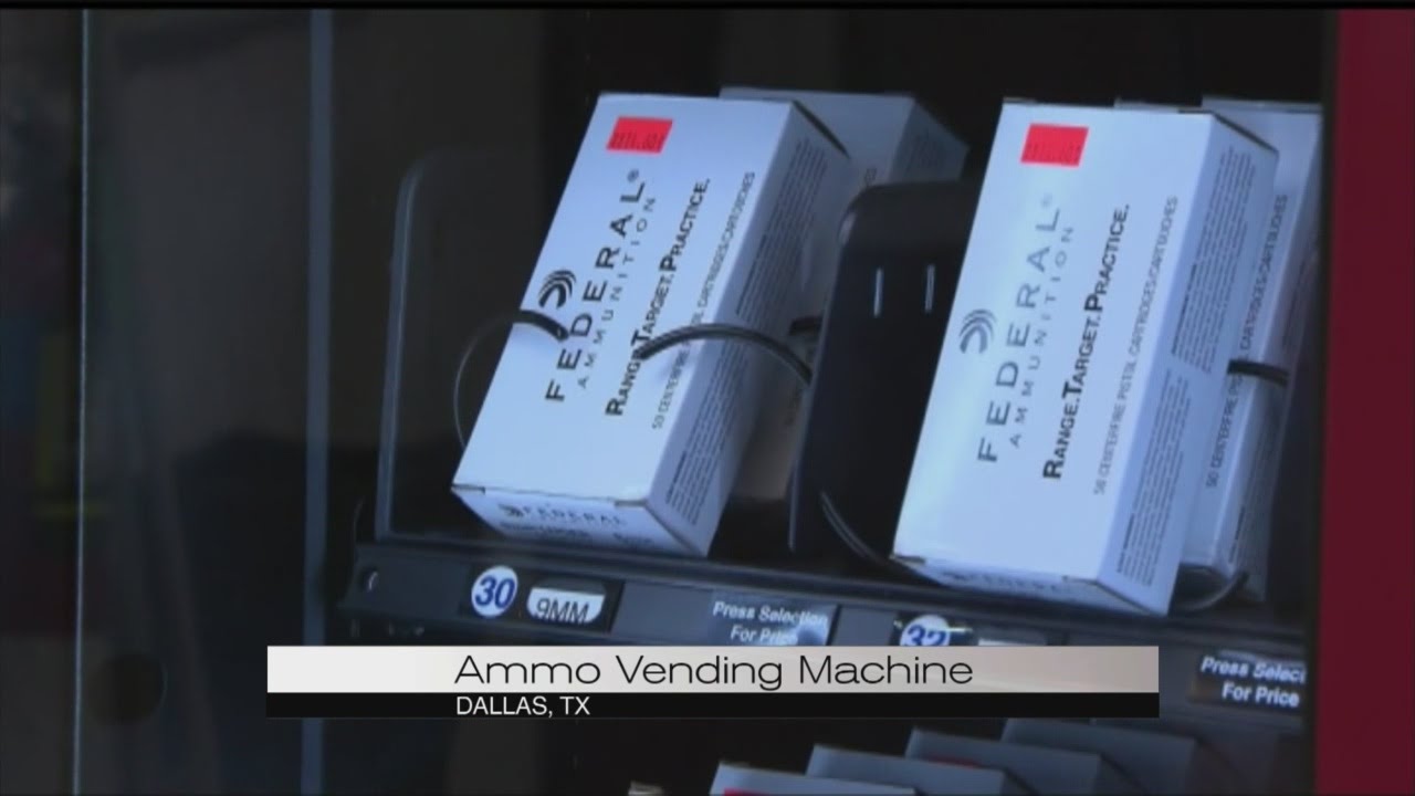 Ammo vending machine at shooting range in TX