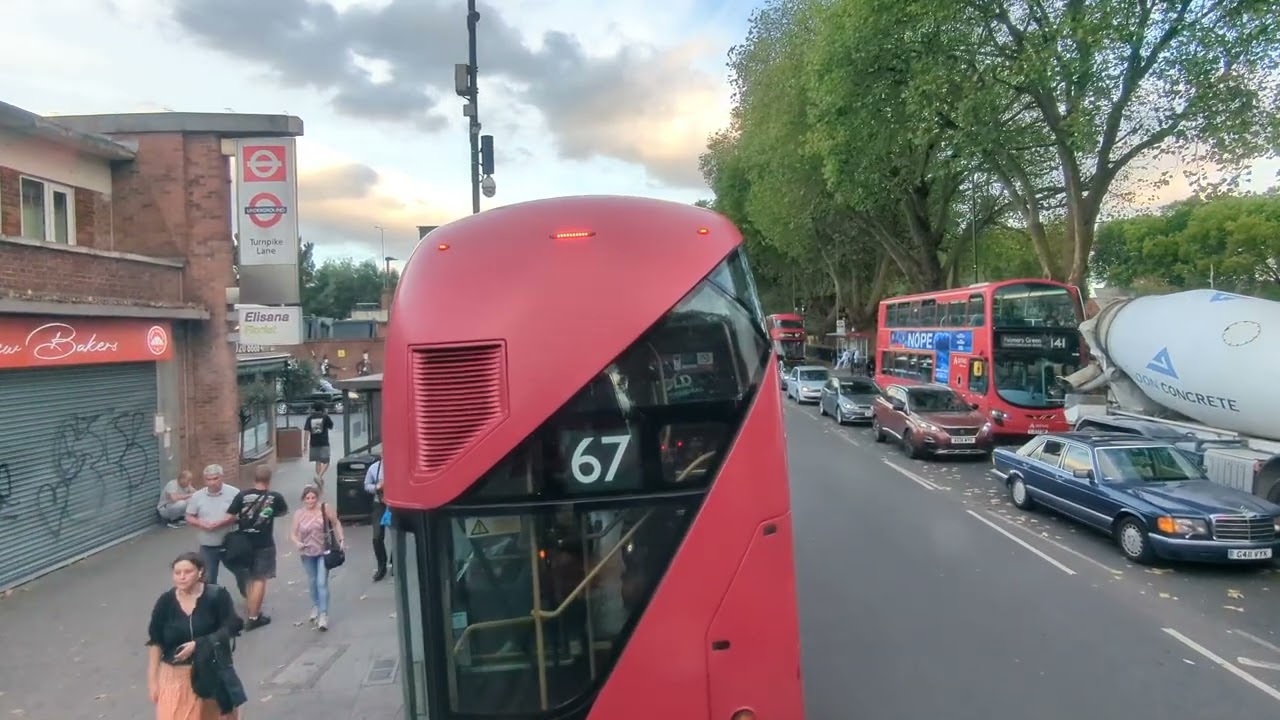 London  Summer Bus Ride  | TfL Route 230 Journey Wood Green to Walthamstow Central | 4K Virtual Tour