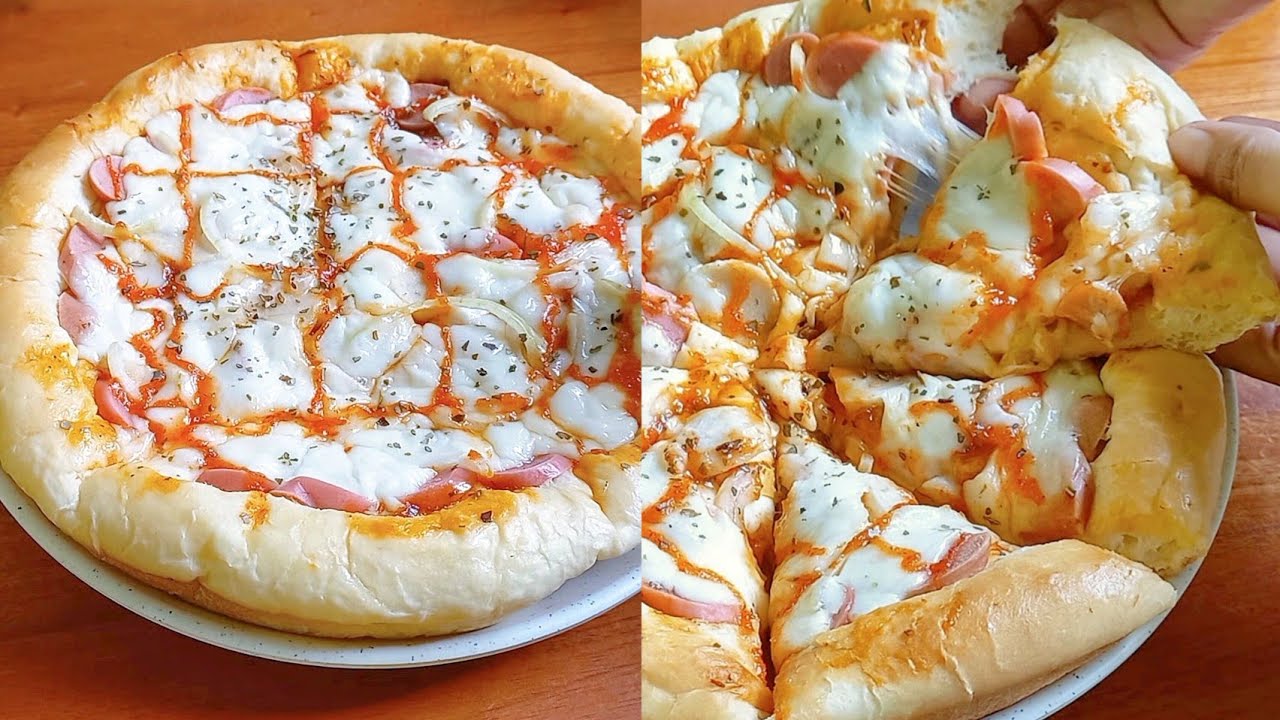 Tanpa ulen, tanpa mixer! | Roti pizza empuk dan gembul!