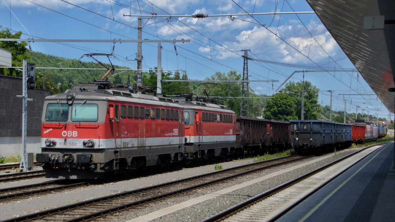 🇦🇹Kapfenberg: Bahnverkehr mit LTE Vectron, ÖBB 1144, ÖBB Vectron, CD Cargo und mehr🇦🇹