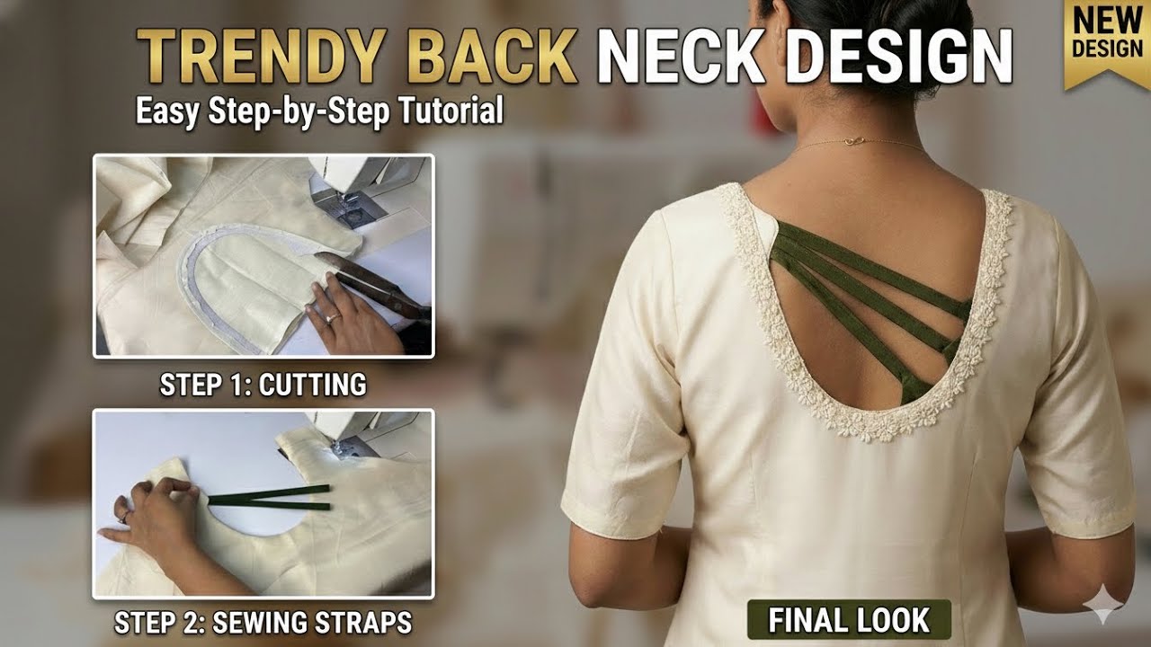 बनाने में आसान बेहद खूबसूरत गले का डिज़ाइन || Latest Neck design cutting and stitching 