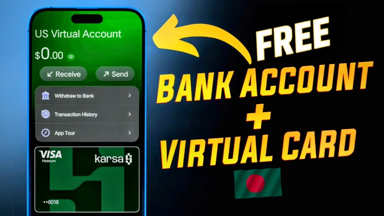 Free US Bank Account + Virtual Visa Card (Bangladesh) | Karsa App