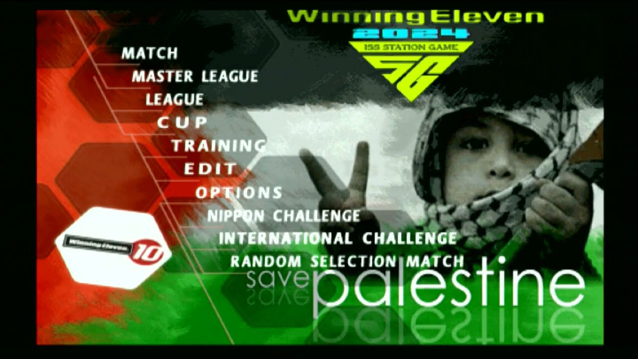 WINNING ELEVEN 2024 EDISI PALESTINE ||  PS2, PSCX2 EMULATOR PC, AETHERSX2 ANDROID.