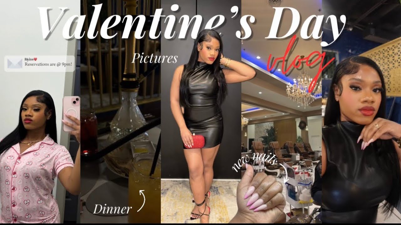 Valentine's Day + Maintenance Vlog 💌 | New Hair, Lashes, Nails, Pictures, Dinner