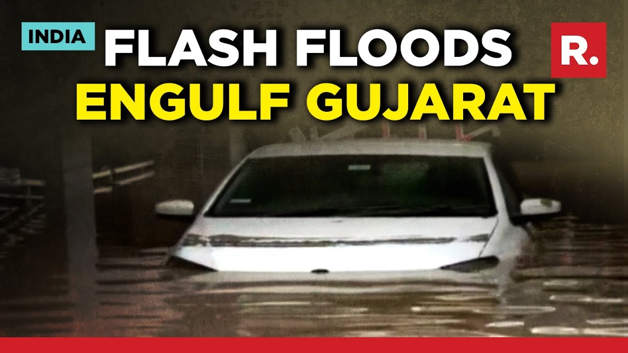 Dozens Of Cars Swept Away Amid Flood-like Situation in Gujarat's Junagadh