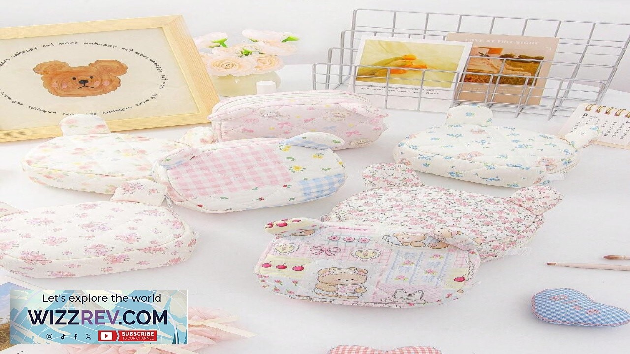 1 Piece Cute Bear Ears Decor Coin Purse Floral&Bow Pattern Sanitary Pad