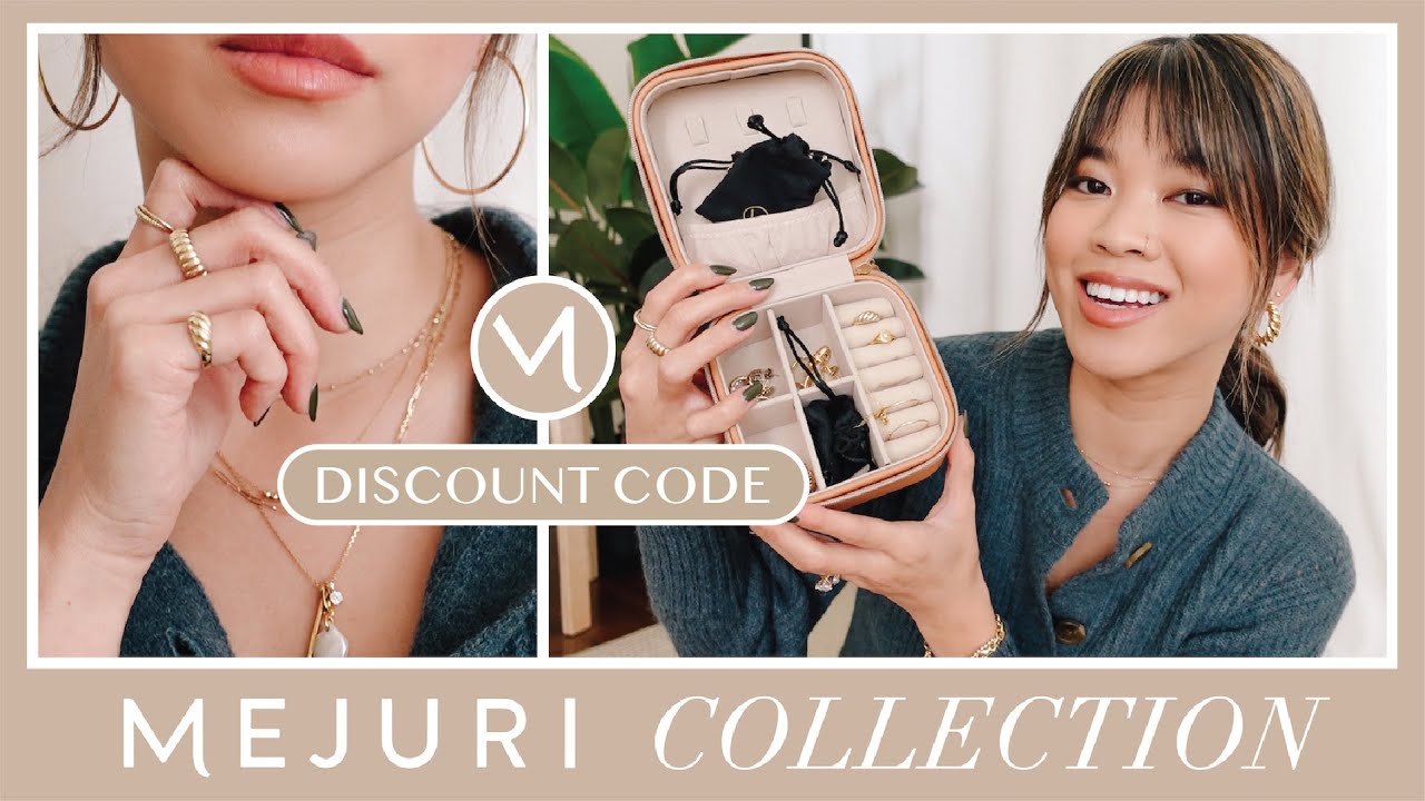 My entire Mejuri jewelry collection! - Unboxing new pieces - 10% Influencer Discount Code!!