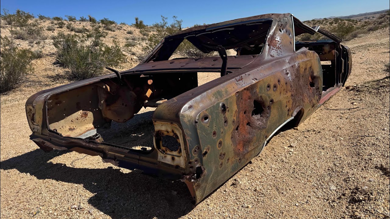 OLD 60s CHEVY MALIBU FOUND IN THE CALIFORNIA DESERT.