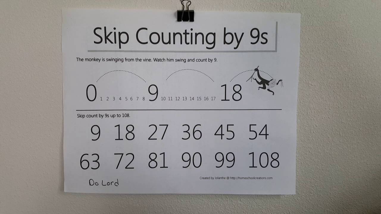 Skip Counting by 9's-updated