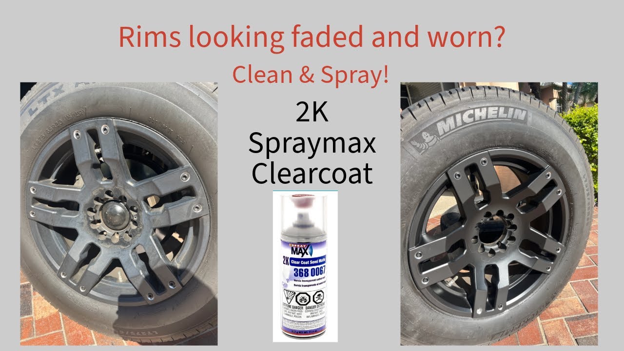 How to Make Matte Black Powder Coated Wheels and Rims Look Like New with 2K Satin Clearcoat for $40!