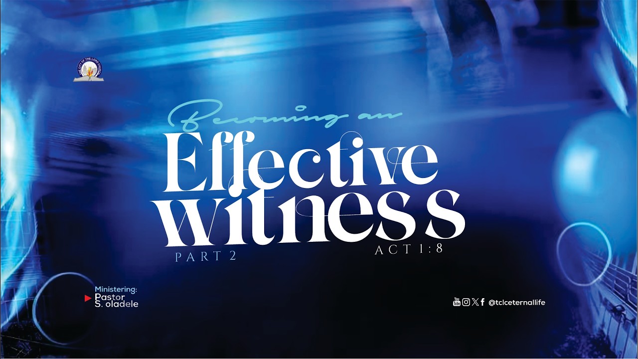 BECOMING AN EFFECTIVE WITNESS (PT.2) (03.15.26)
