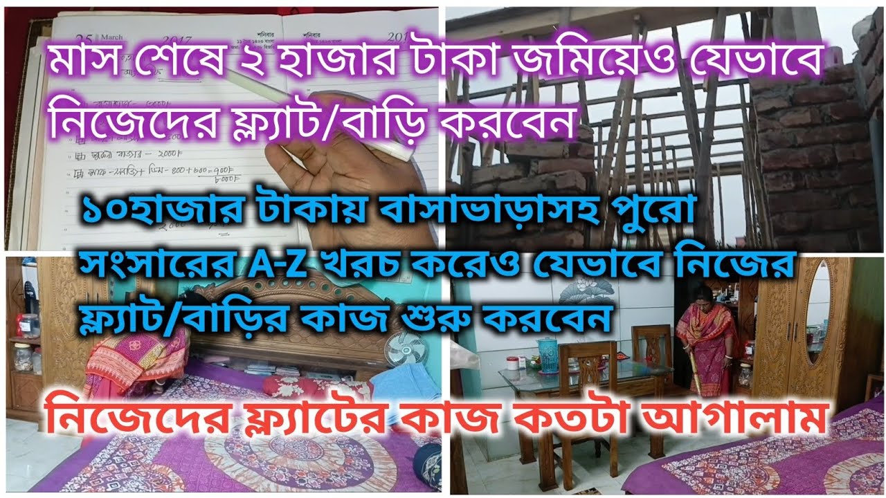 ১০ হাজার টাকা বাজেটে  সংসারের পুরো খরচ করে যেভাবে নিজেদের ফ্ল্যাট বাড়ি করবেন✅#grocerybudget 