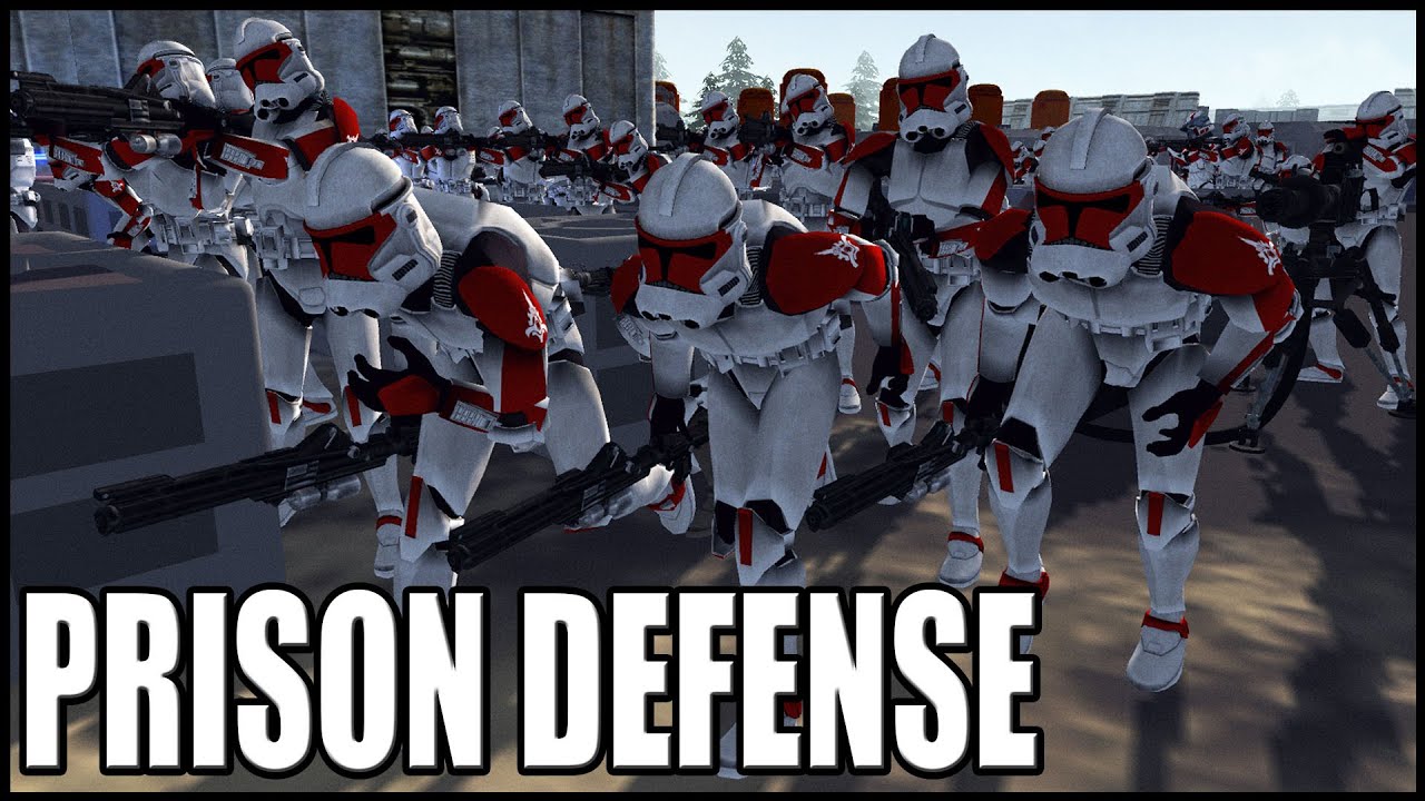 Military Police PRISON DEFENSE! - Men of War: Star Wars Mod Battle Simulator