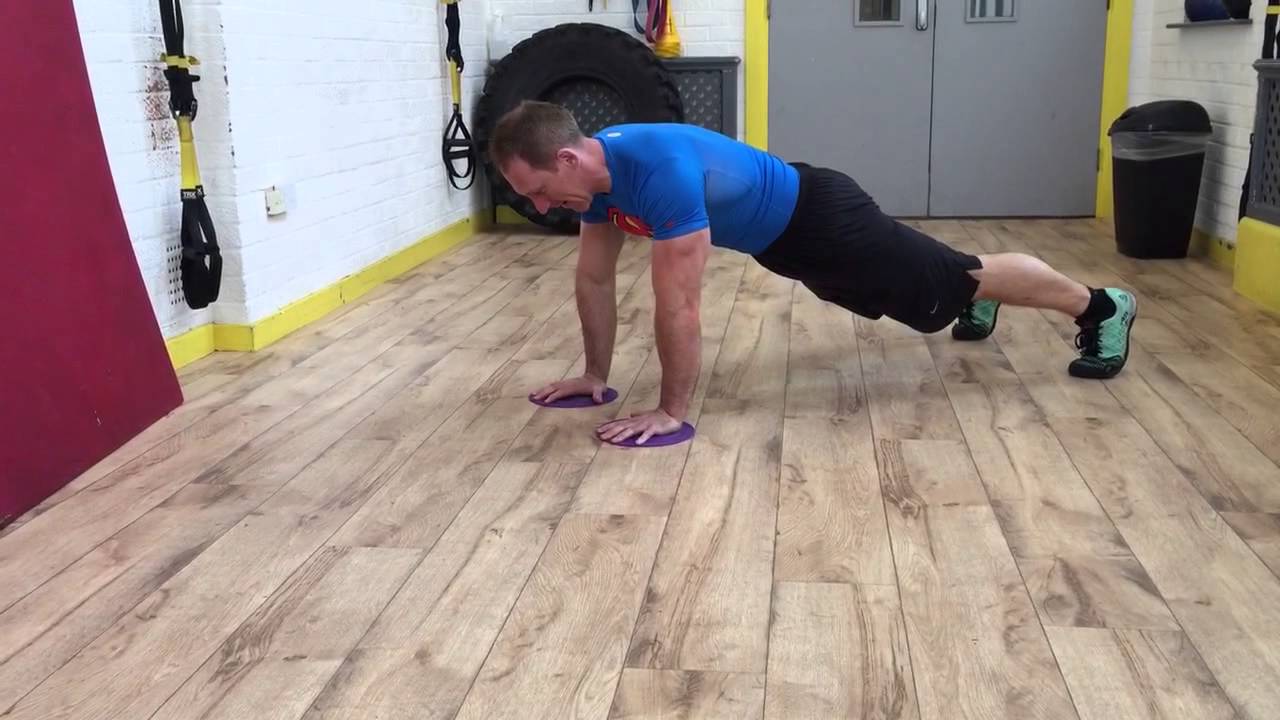Ultimate core exercise with sliding discs