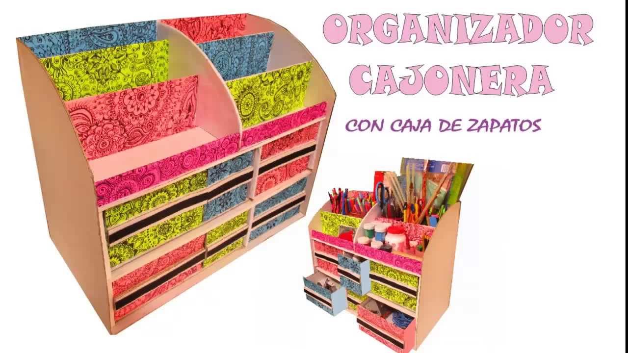 #organizador multiusos  con caja de zapatos y carton - multipurpose organizer boxes #ingridgonzales