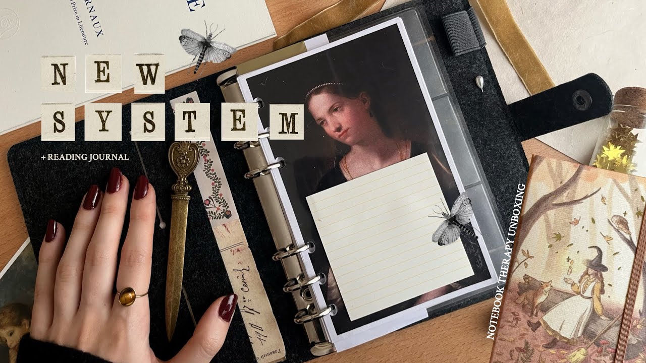 NEW JOURNAL SYSTEM ✶⋆.˚ Notebook Therapy Unboxing, Reading Journal Flip-Through, Ring Binder 🕯️