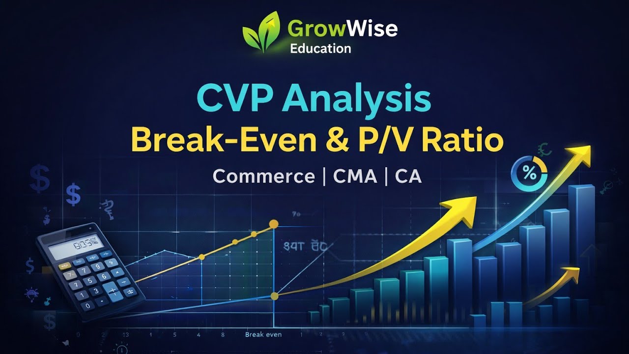 CVP Analysis & P/V Ratio (Break-Even Explained)| @GrowWiseEducation  
