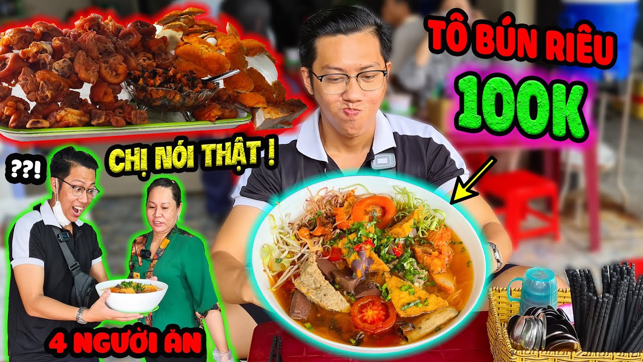Vui Như Trúng Số Vì Tô BÚN RIÊU CUA ĐỒNG Siêu To Khổng Lồ Chỉ 100K Của Chị Chủ Fan Cứng Funny Hùng.