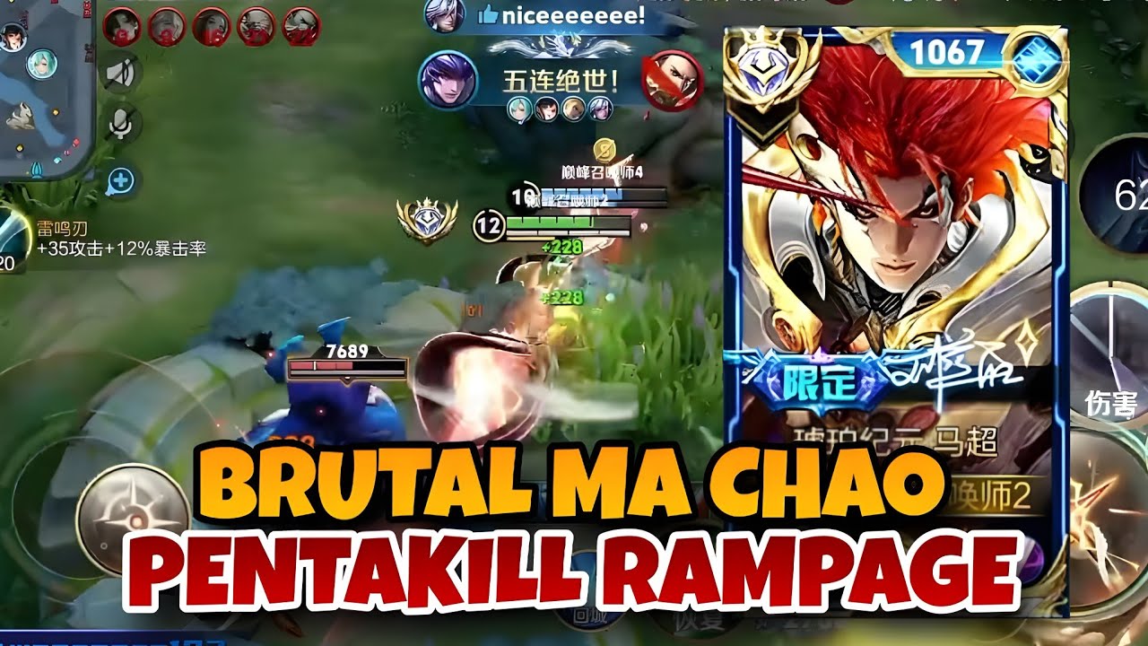 INSANE MA CHAO PENTAKILL 🔥 20 KILLS IN 10 MINUTES | TOP 100 PEAK GAMEPLAY | HONOR OF KINGS