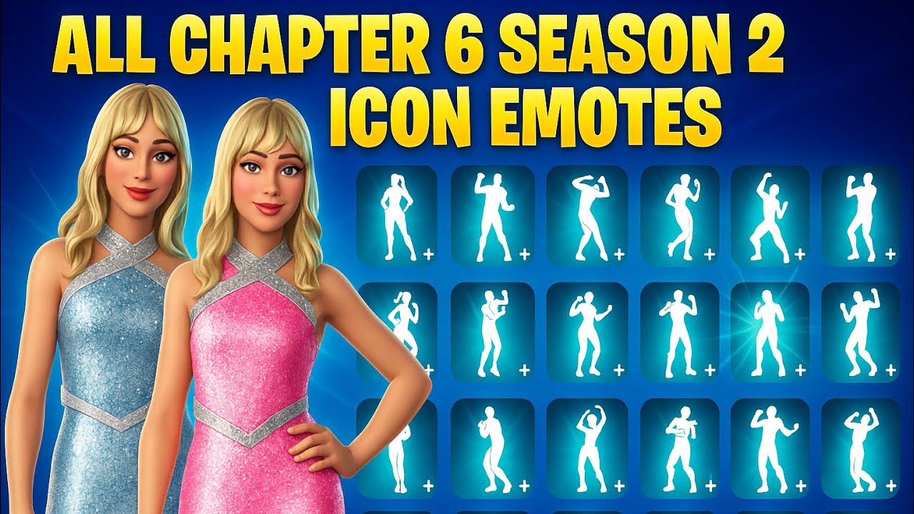 All Fortnite Chapter 6 Season 2 Icon Series Dances & Emotes with Sabrina Skin