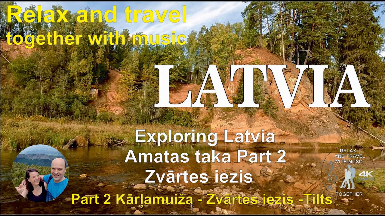 Amatas taka 2 (25 km, Zvartes iezis, Dzilnas iezis, Stuku iezis). Hiking in Latvia with relax music
