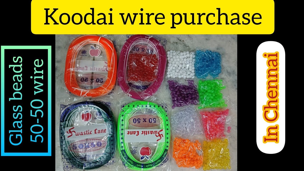koodai wire purchase | 50-50 koodai wire | glass beads