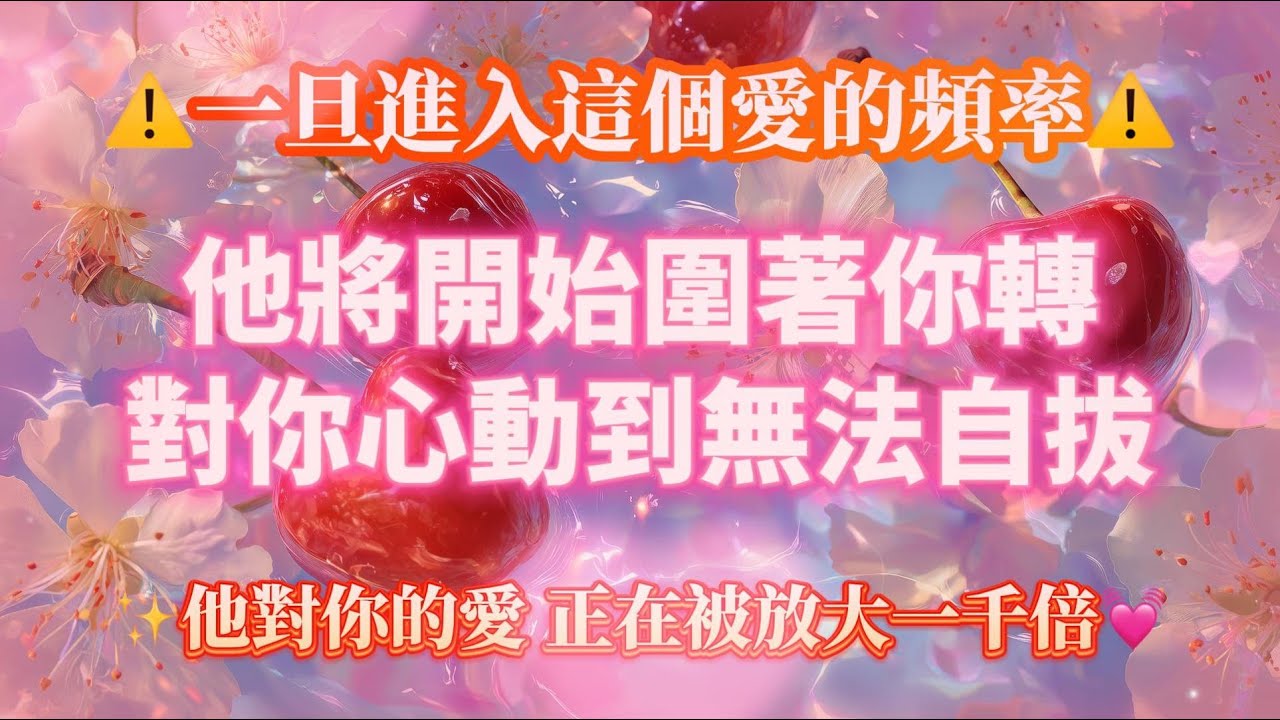 ⚠️一旦進入這個愛的頻率💫他將瘋狂想你💝（注意：100%有效！喜歡的人主動靠近你）💝他的潛意識正被妳徹底佔據 喜歡的人無法忽視你｜吸引力法則，冥想音樂，戀愛顯化，能量音樂，Sub音樂