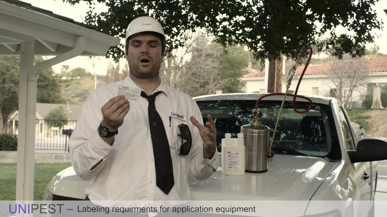 Labeling requirments for pest control application equipment in California