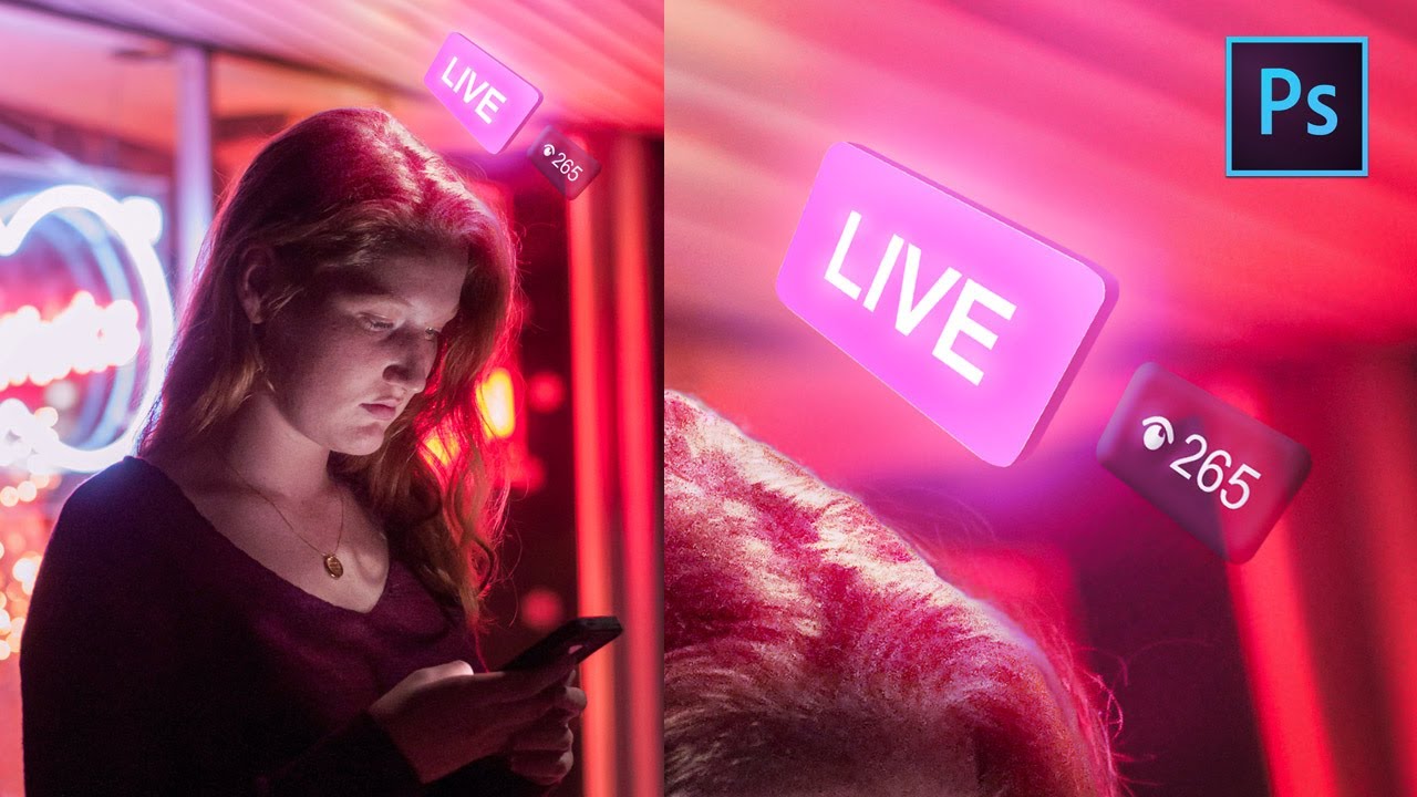 [ Photoshop Tutorial ] MAKING GLOWING 3D ICON LIKE CALOP IN PHOTOSHOP - Photo Manipulation