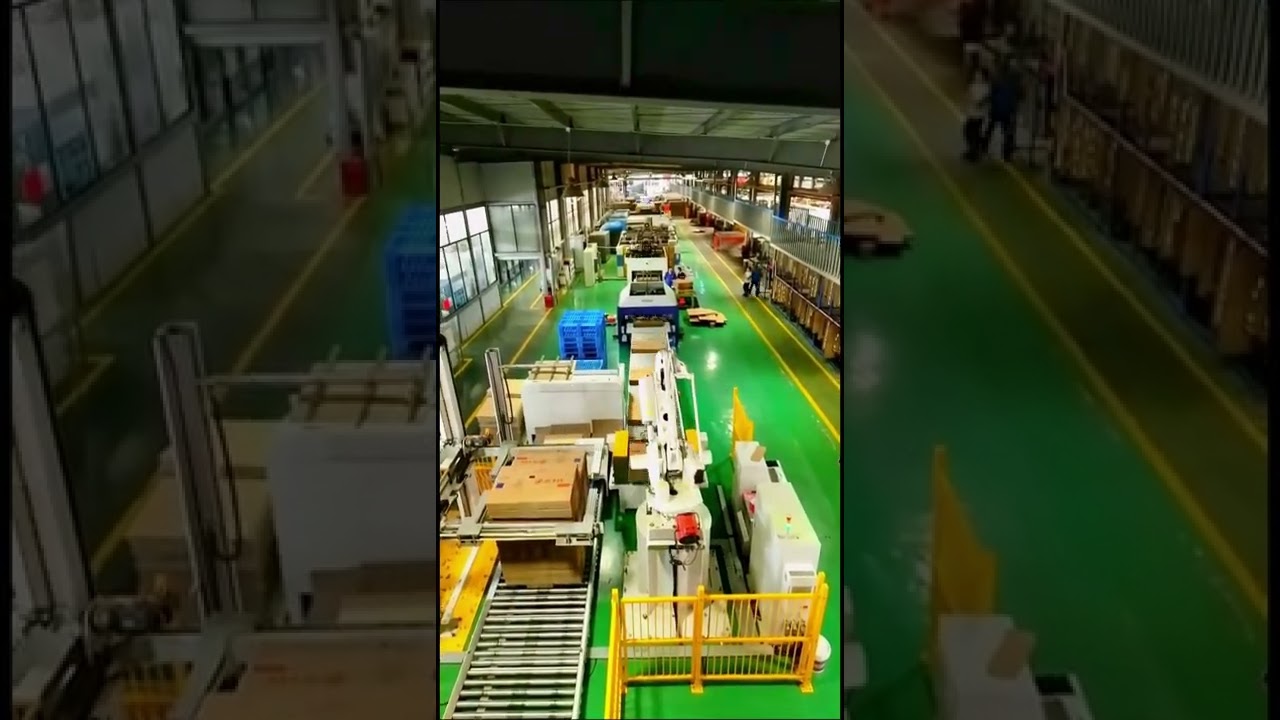 Автоматическая линия для печати на больших гофрокартонных коробках с высотной фотосъемкой 📦 флексографская печатная машина 📦