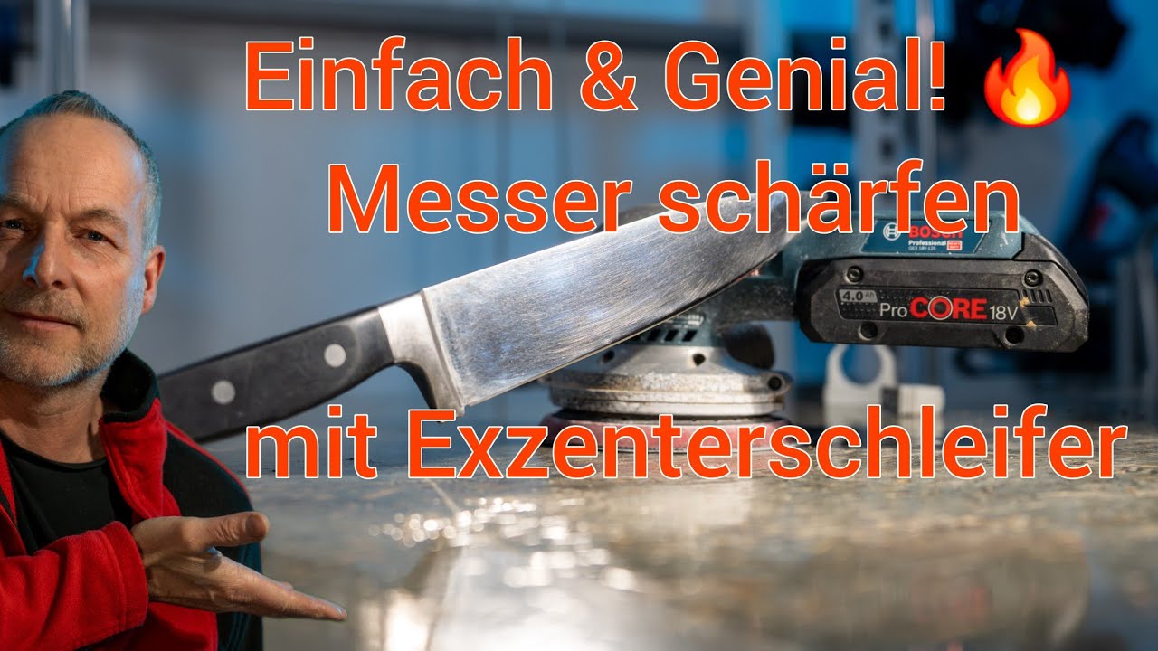 🔥 Messer sch&auml;rfen mit dem Exzenterschleifer &ndash; Einfach, schnell & genial!@handwerkertalk 