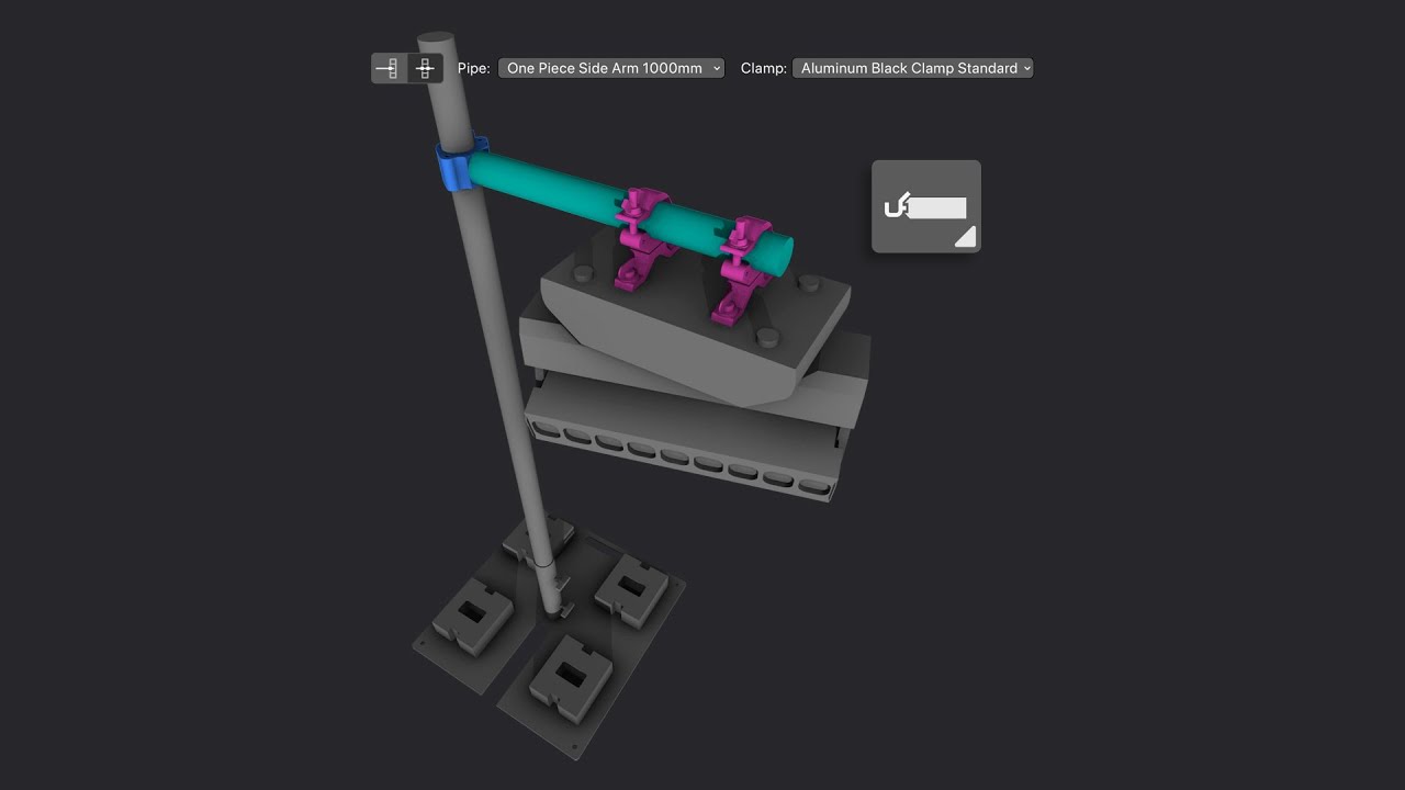 Samouczek - Clamps and Side Arms | Vectorworks 2026
