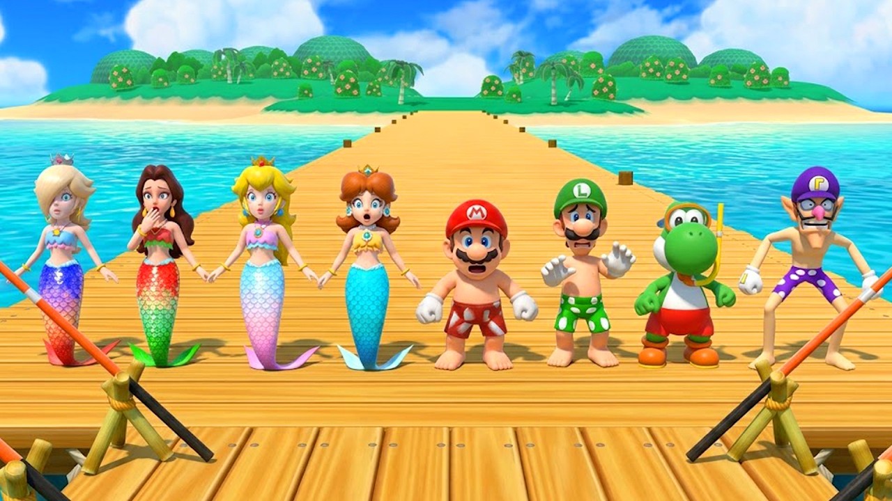 Mario Party 9 - All Character Swimsuit Comparison! Beach Showdown (Master Difficulty)
