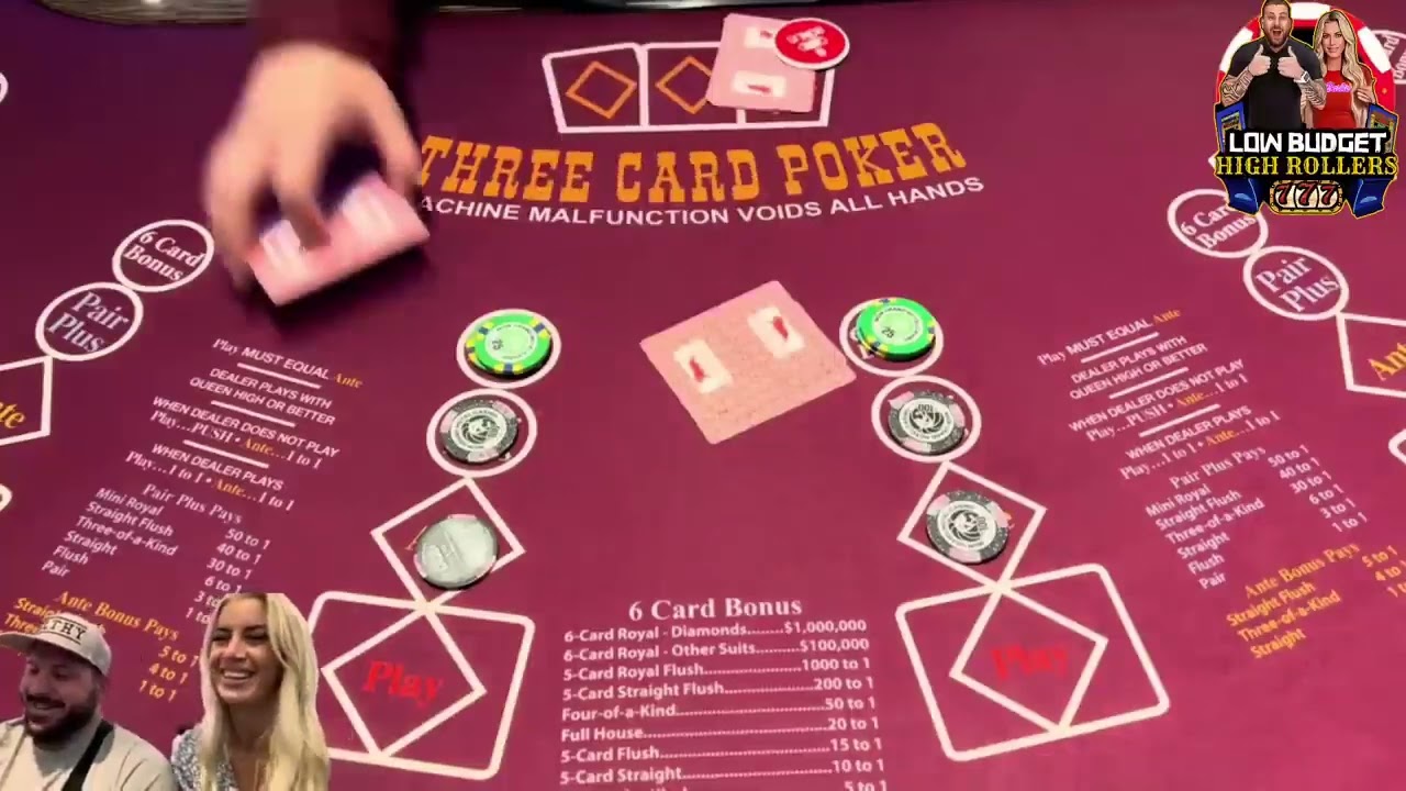 THREE OF A KIND! THE NSANE RUN ON THREE CARD POKER!