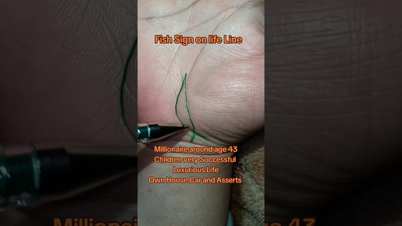 Fish on life line #astrology #palmanalysis #eyesight #love #palmstudy #fortunetelling #handanalysis