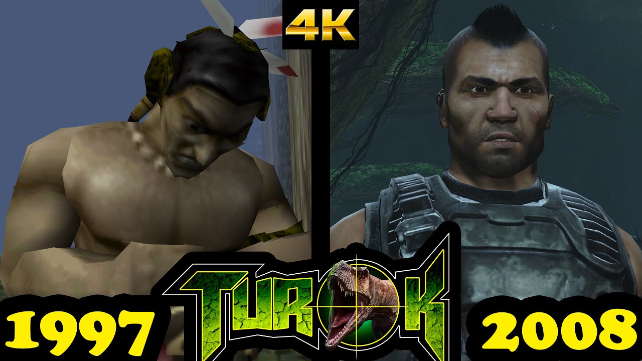 Evolution of Turok games (1997-2008/2019)