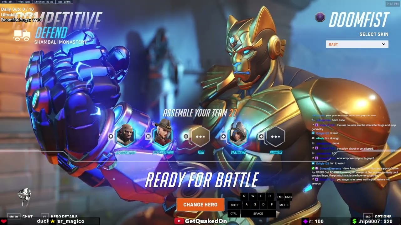 GETQUAKEDON DOOMFIST GAMEPLAY  - OVERWATCH 2 SEASON 12