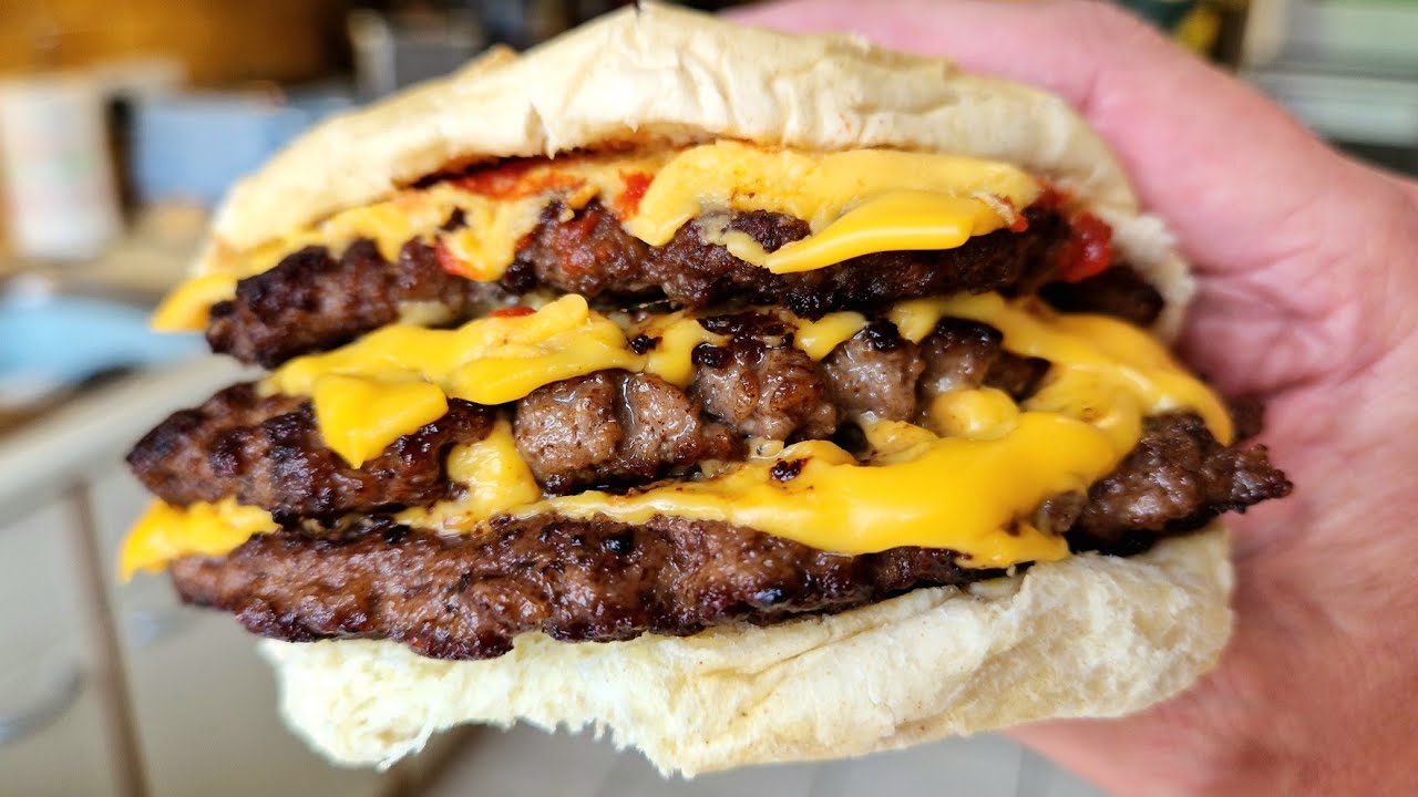 Ultimate 12oz Triple Cheese Smash Burger