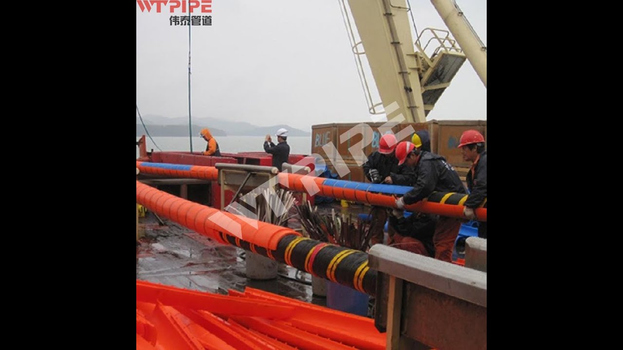 Polyurethane submarine cable protection pipe