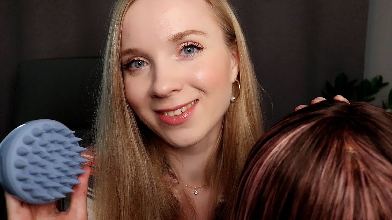 ASMR SUOMI Päähieronta & Hiusten Harjaus Roleplay💆ASMR Scalp Massage Realistic Roleplay