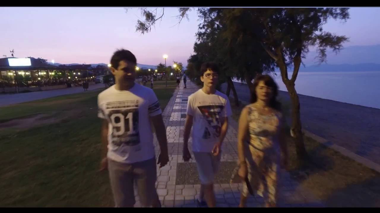 Jerisos  Grčka. Jerisos noću. Ierissos night .Dji  Osmo 4k