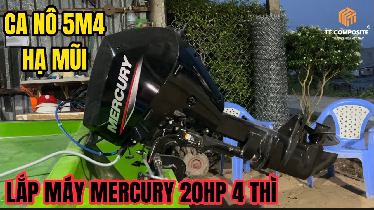 BÁO GIÁ CHI TIẾT SIÊU PHẨM ca nô 5m4 lắp máy thuỷ Mercury 20hp 4 thì | TRUNG TÍNH COMPOSITE uy tín